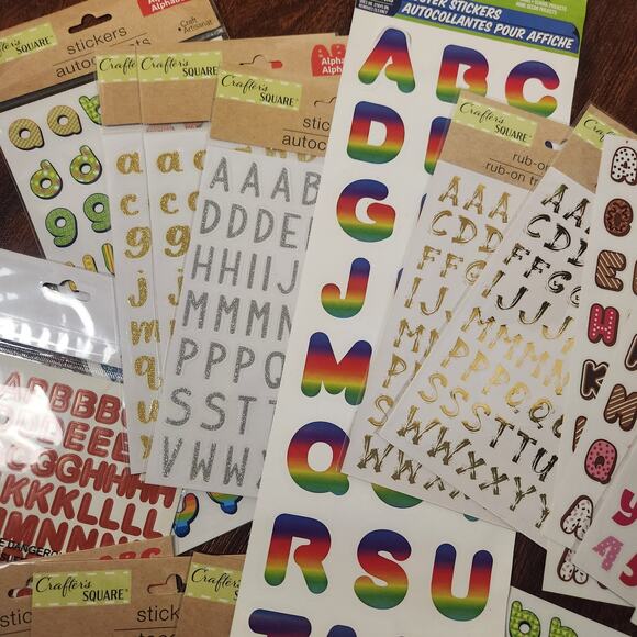 Sticker Bundle Alphabet Stickers Quotes Cactus Most brand new 6 partial sheets - Picture 9 of 10